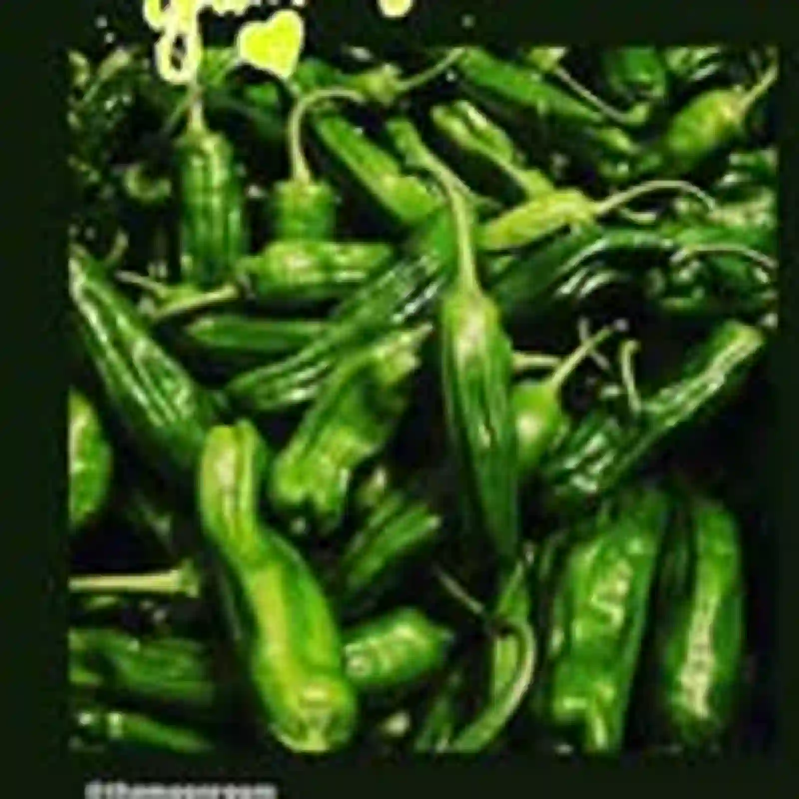 Bowl of blistered green peppers